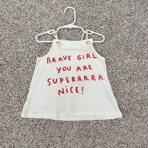 Zara Cream Top with Red Accents